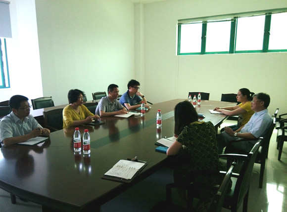 绍兴九洲化纤有限公司徐双喜总经理一行到分院进行合作交流