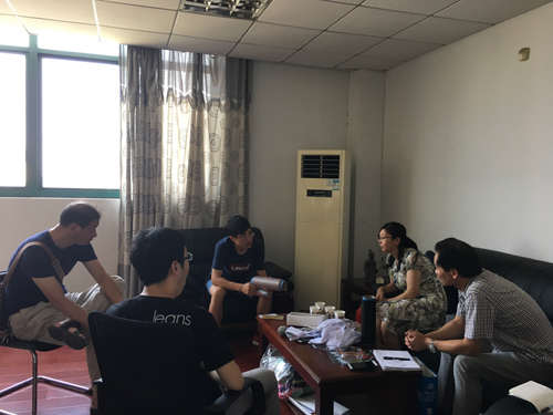 中纺院浙江院到绍兴绿地针织有限公司交流合作